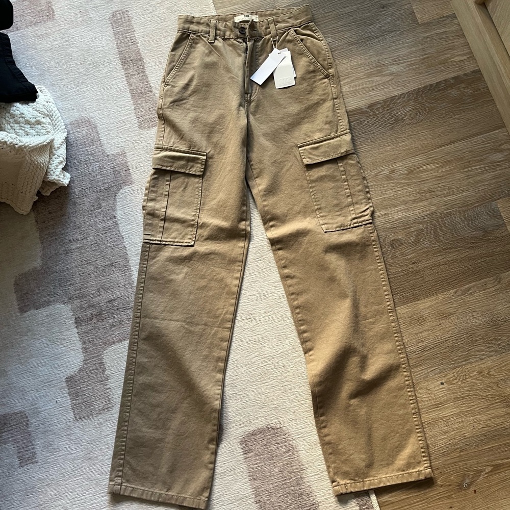 Stradivarius Tan Crargo Pants NWT